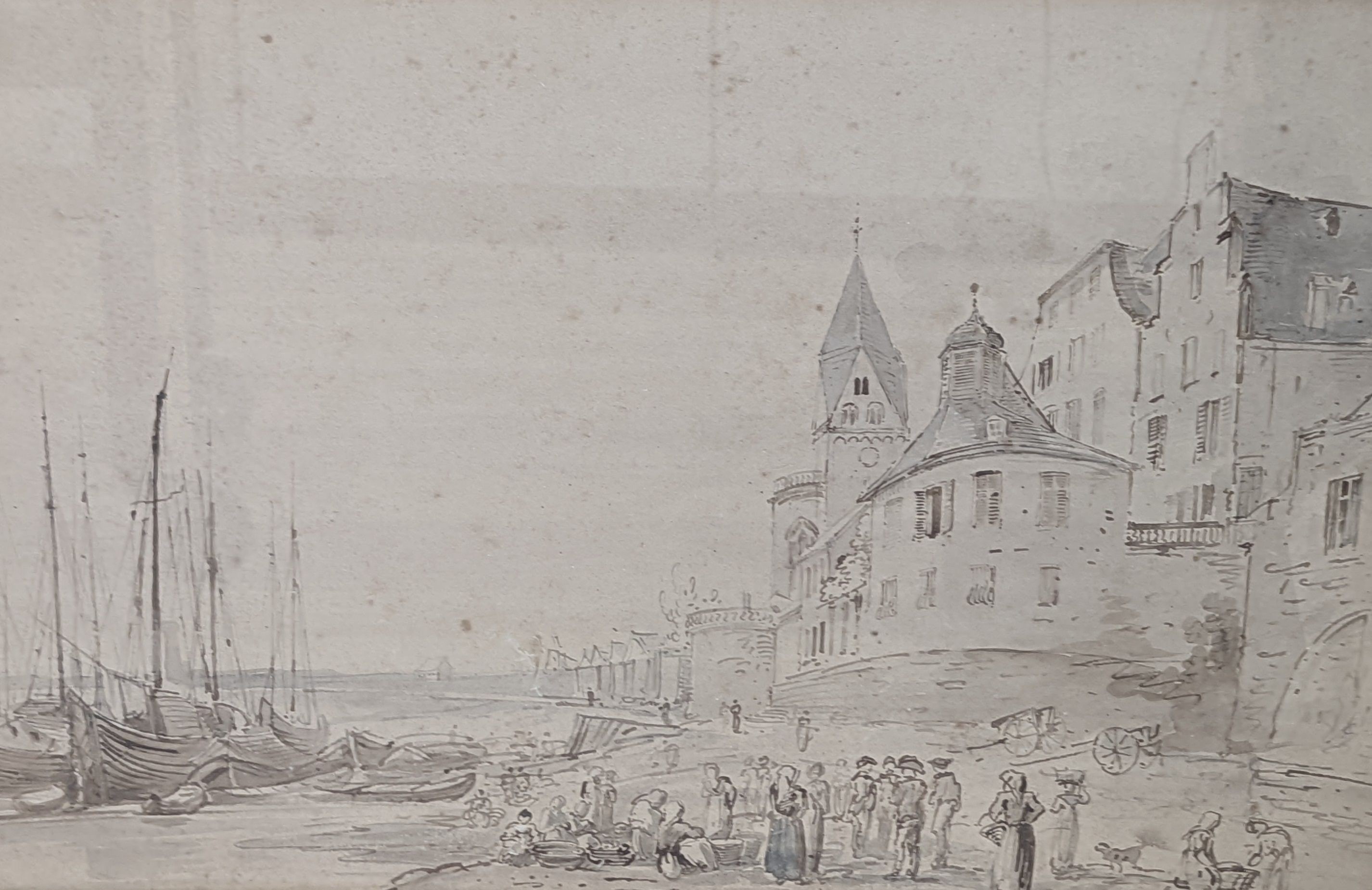 A watercolour by H W Bingley, 19th century, Cologne, Germany, dated 1822, 32 x 50cms, mounted and framed